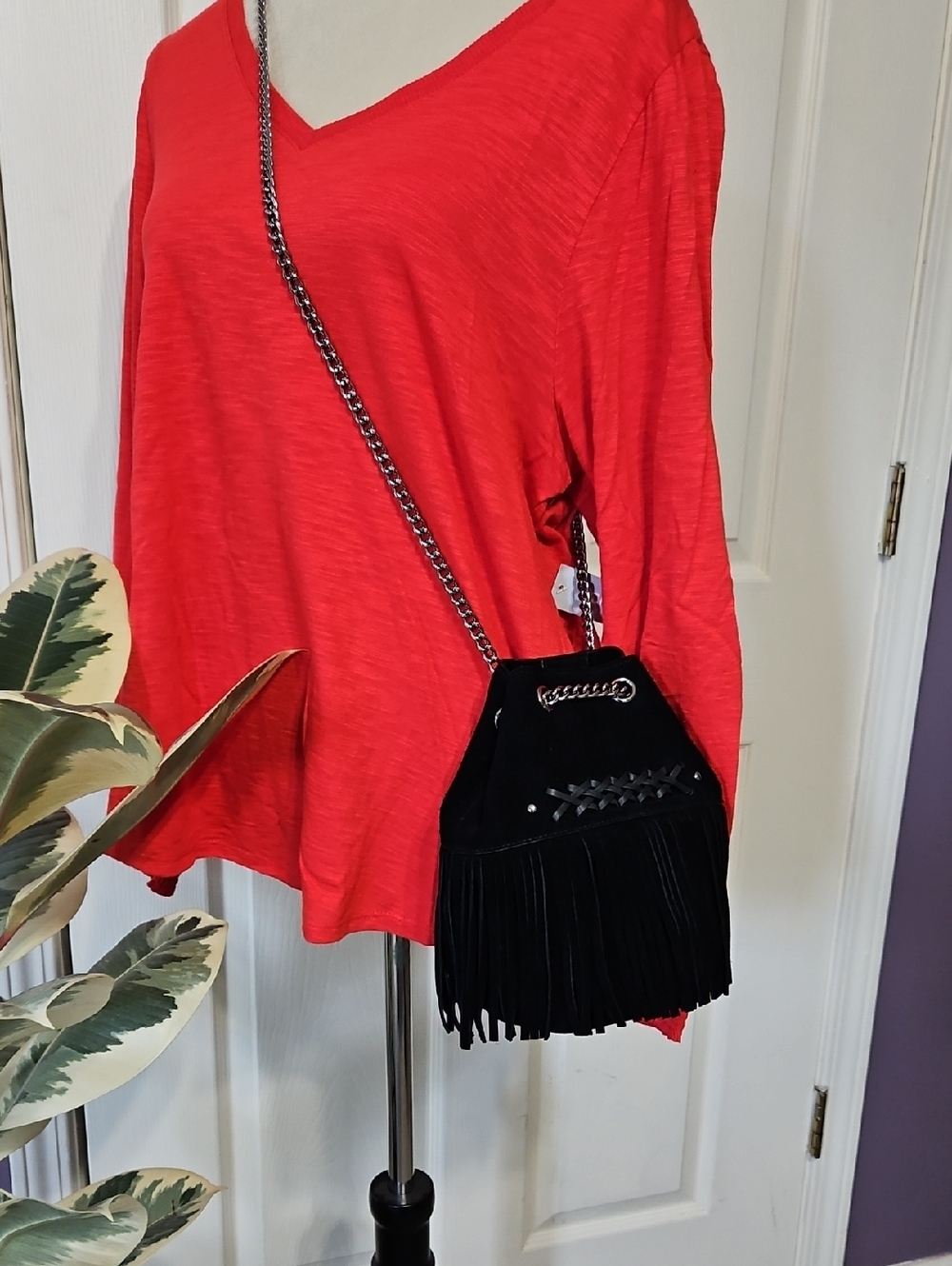 Boho Chic Leather Fringe Purse